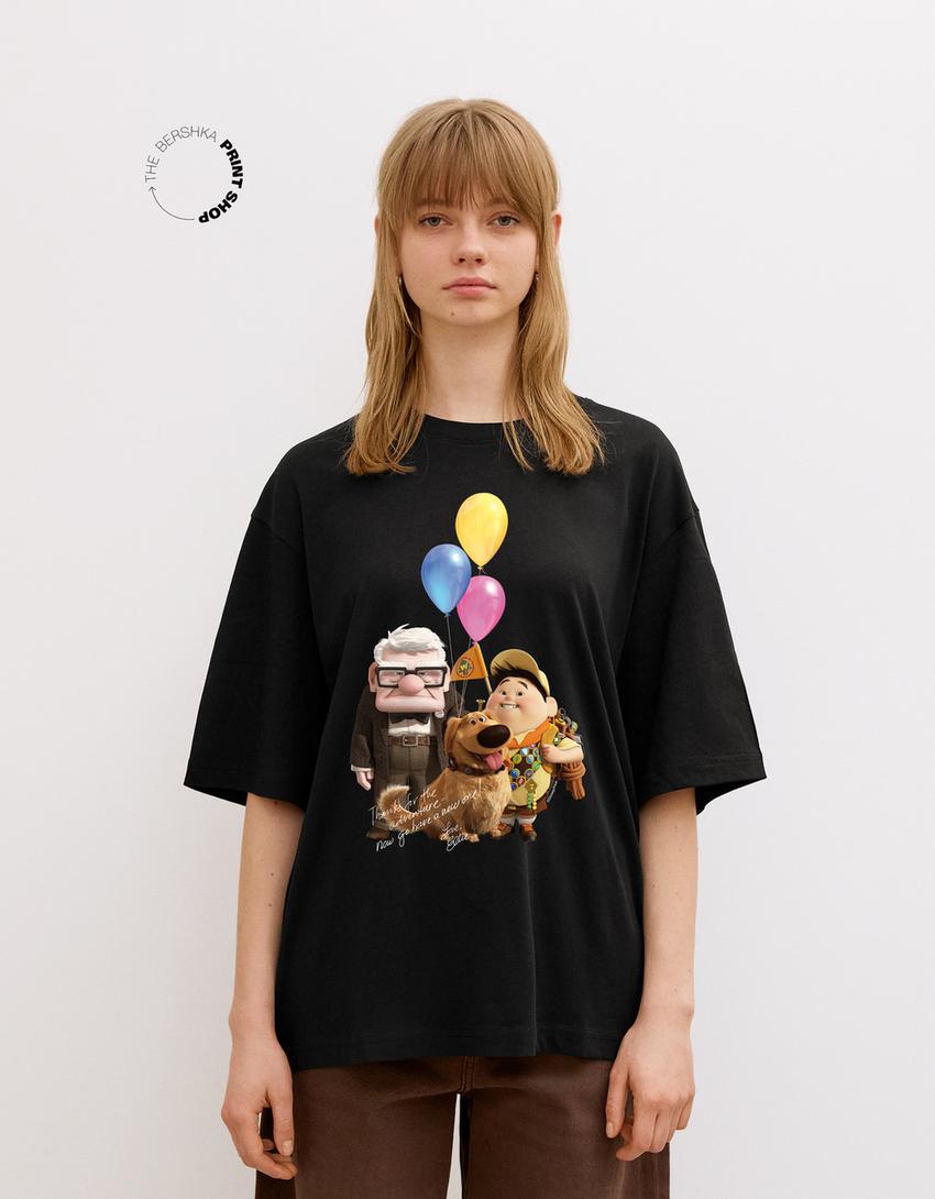 

Футболка с коротким рукавом Bershka, черный