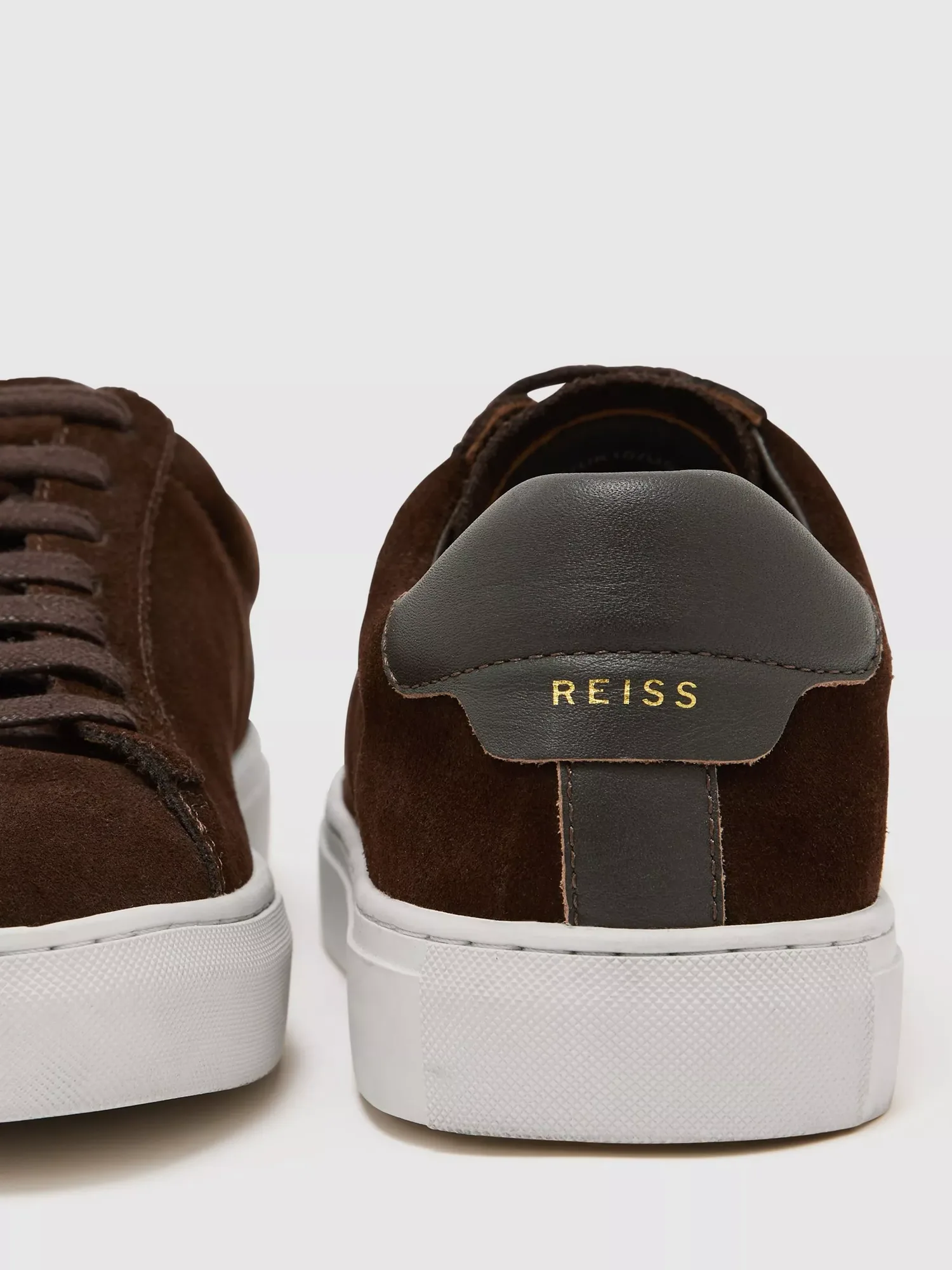 Низкие кроссовки из нубука Finney Reiss, Chocolate Brown — фото 2