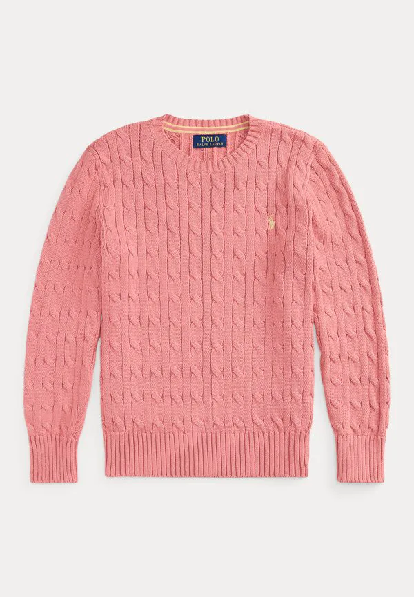 Хлопковый свитер крупной вязки 714y Polo Ralph Lauren, Desert Rose/C1168
