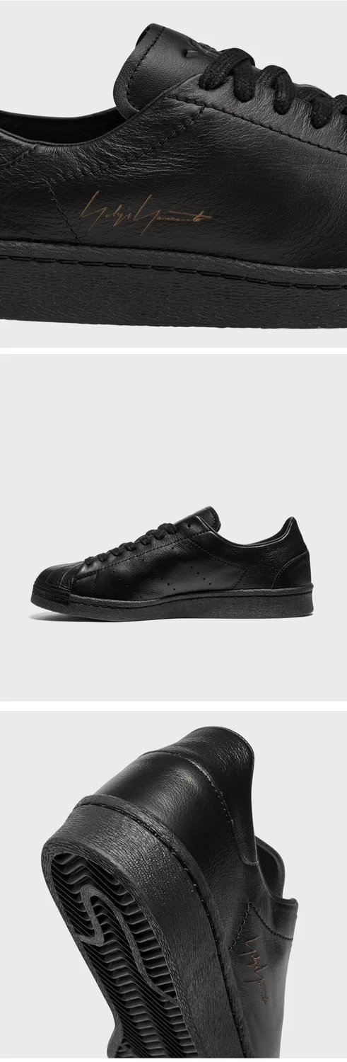 Мужские низкие кроссовки Superstar чёрные от Y-3 — фото 3