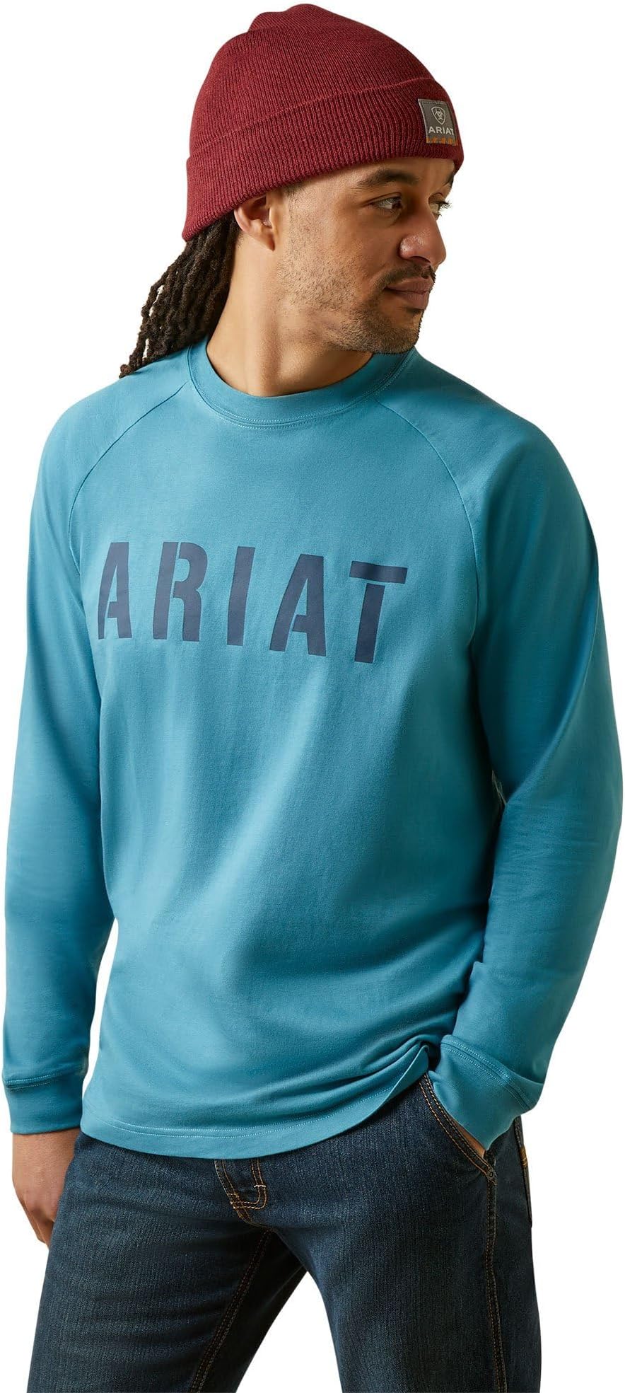 

Футболка Ariat Rebar Cotton Strong Block T-Shirt, цвет Storm Blue