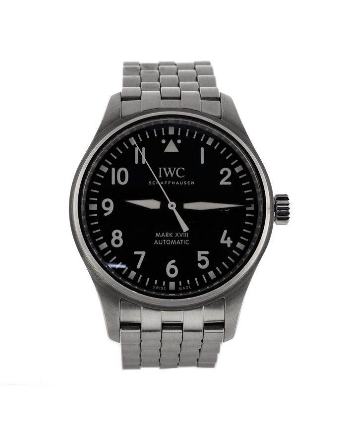 

Часы Pilot Le Petit Prince Mark XVIII Automatic из нержавеющей стали 40 мм Pre-Owned IWC Schaffhausen, черный