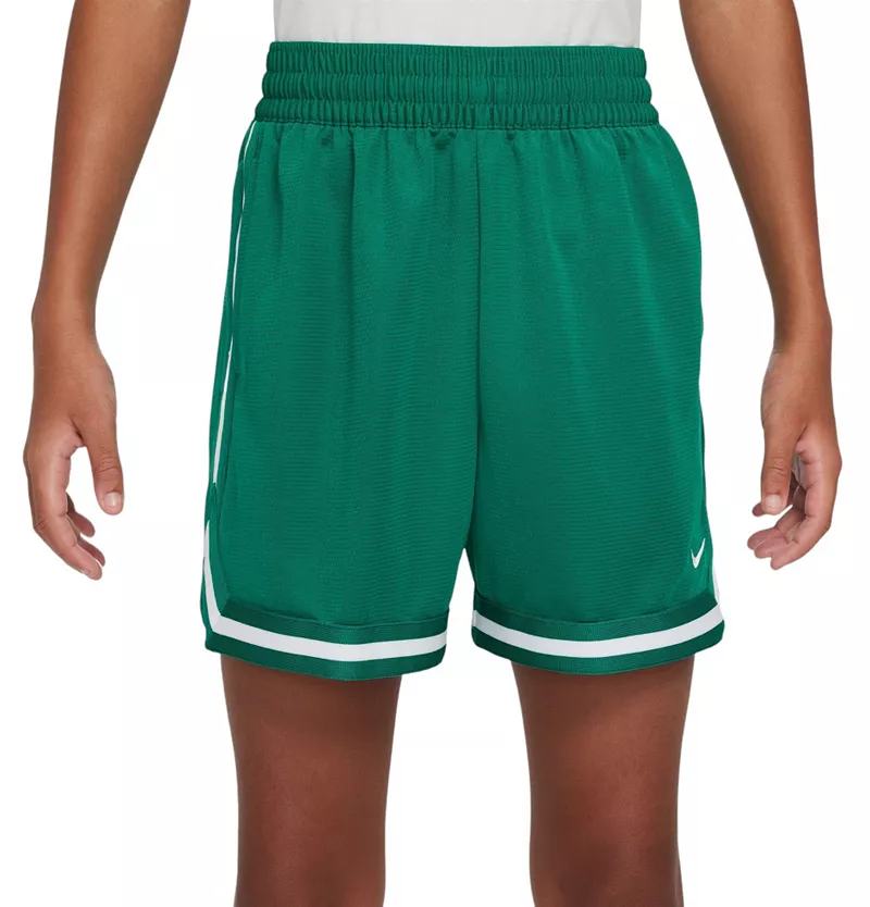 

Баскетбольные шорты Nike Dri-FIT DNA 5 дюймов для мальчиков, цвет Malachite/White