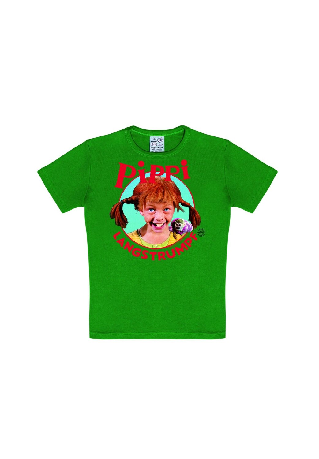 

Футболка Детская Пеппи Длинныйчулок - Портрет LOGOSHIRT, зеленый