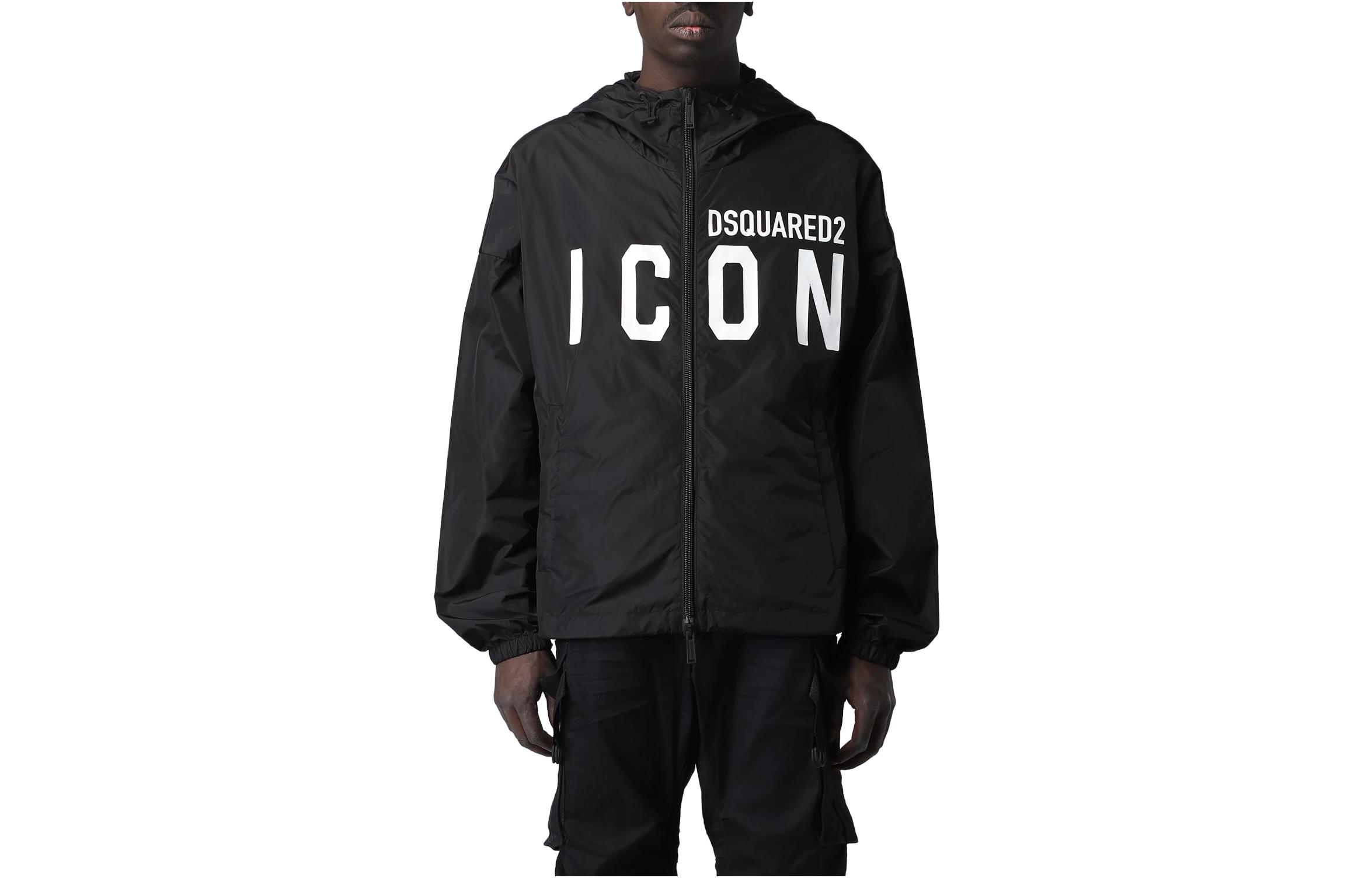 

DSQUARED 2 Куртка с логотипом на молнии, Black