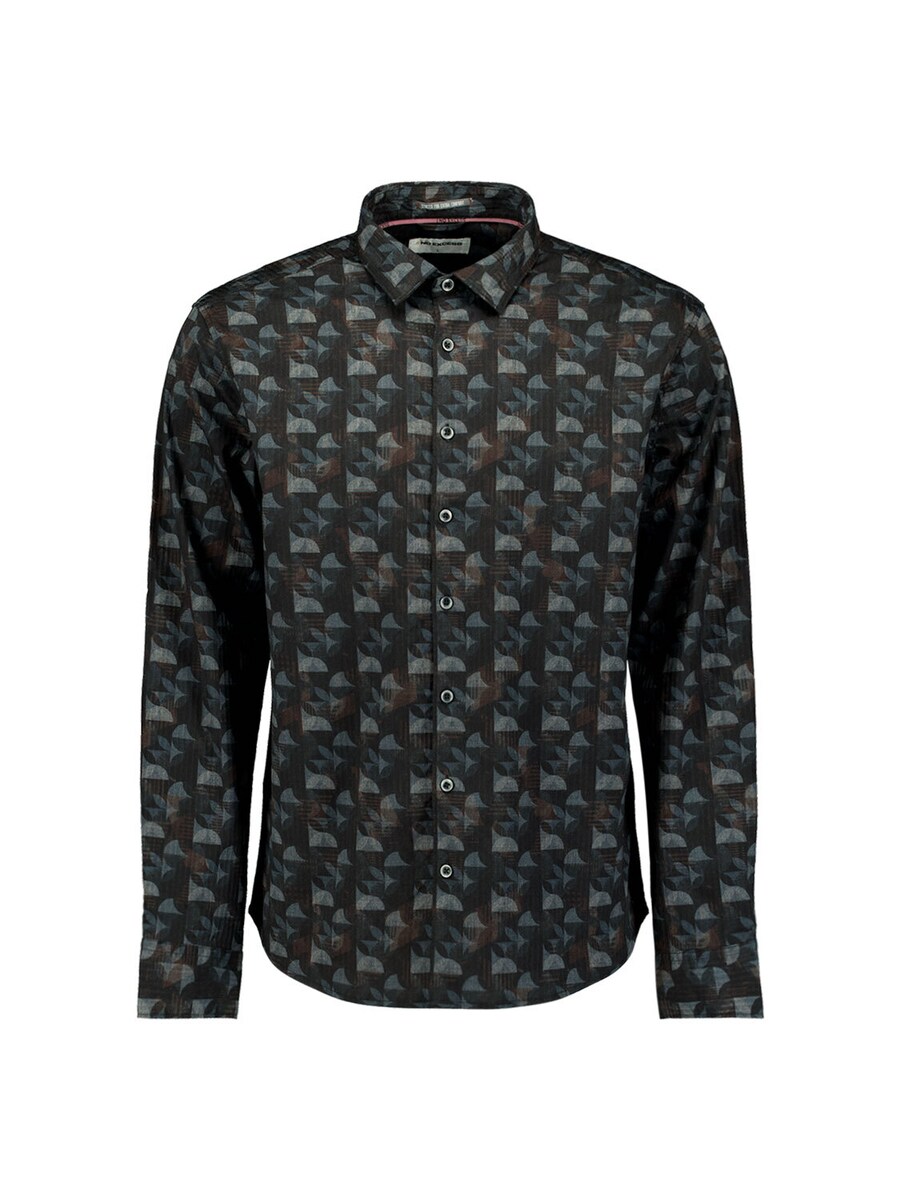 

Рубашка на пуговицах классического кроя No Excess, опаловый/темно-синий