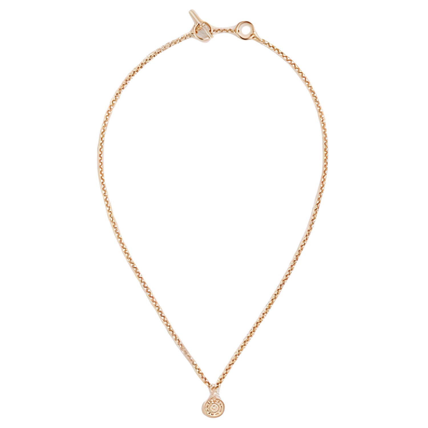 

HERMES Бриллиантовое, Rose Gold ожерелье Unisex Gold