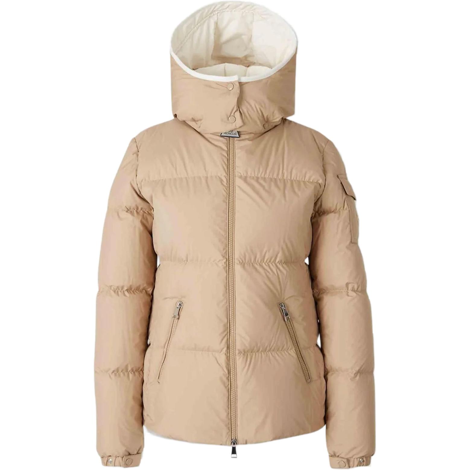 

Куртка короткая утепленная пуховая с капюшоном Fourmines Moncler, бежевый