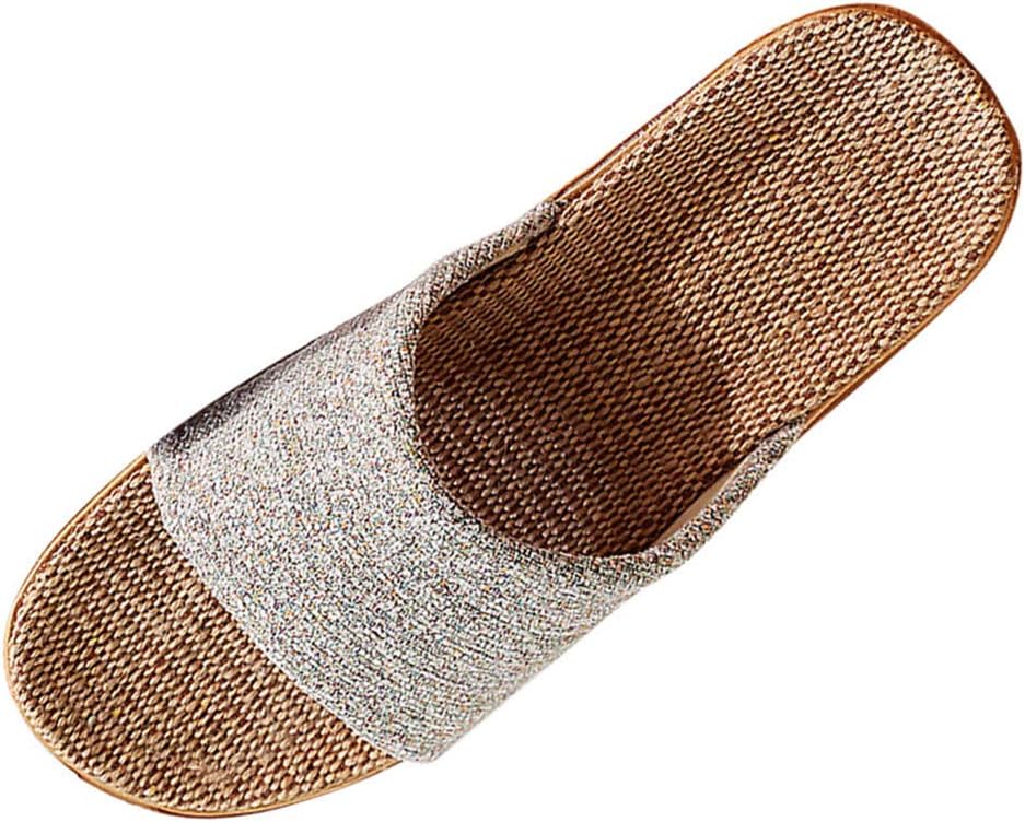 

Повседневные тапочки для дома, мужские шлепанцы, нескользящие пляжные модные льняные тапочки, мужские тапочки Anfeng, серый