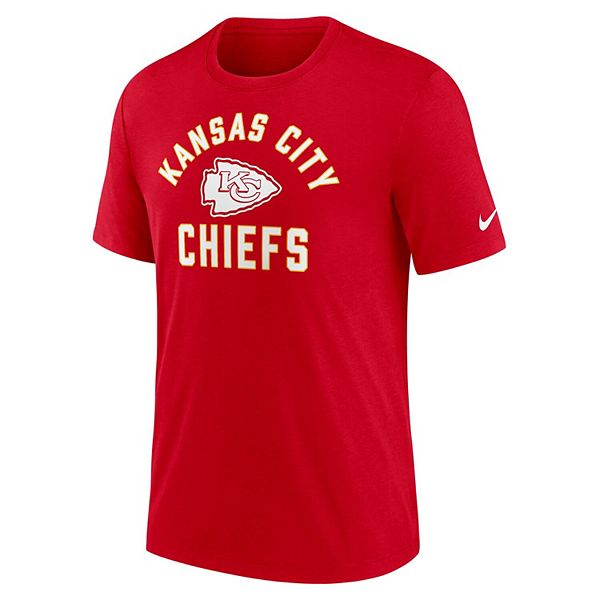 Мужская красная футболка kansas city chiefs favorable timeline tri-blend Nike — фото 3