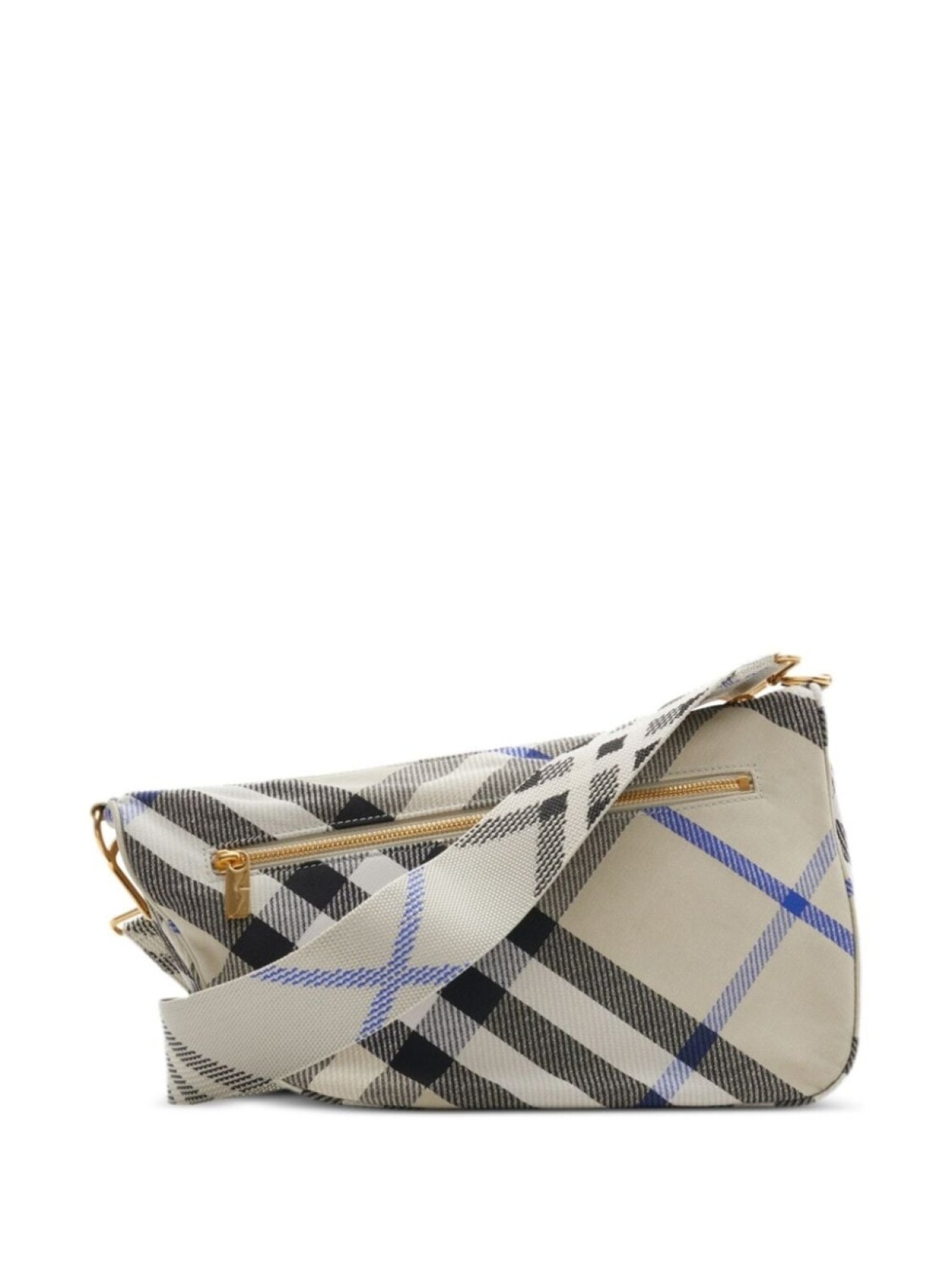 Клетчатая сумка Burberry Shield среднего размера, нейтральный цвет — фото 4
