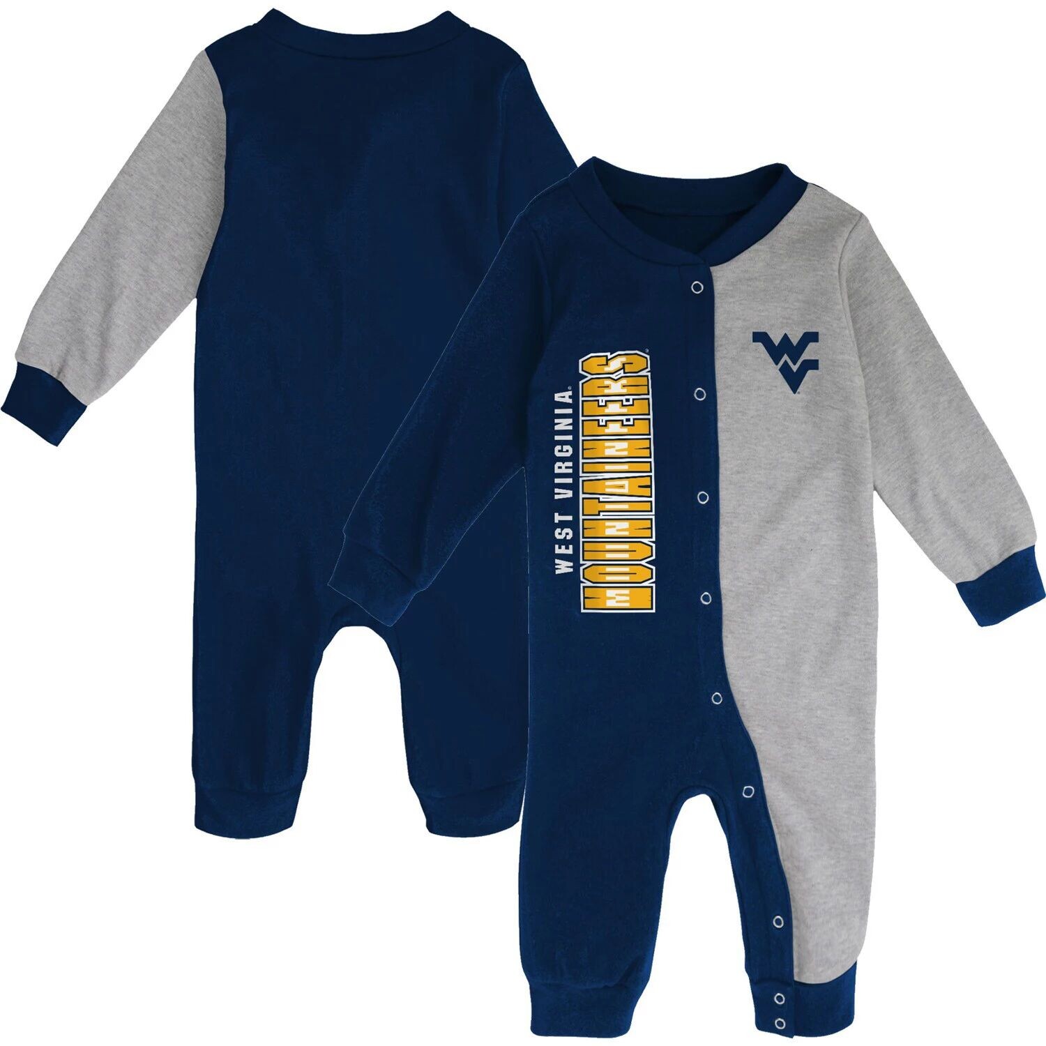 

Двухцветная пижама для младенцев темно-синего/серого цвета West Virginia Mountaineers Half-Time Outerstuff, Синий, Двухцветная пижама для младенцев темно-синего/серого цвета West Virginia Mountaineers Half-Time Outerstuff