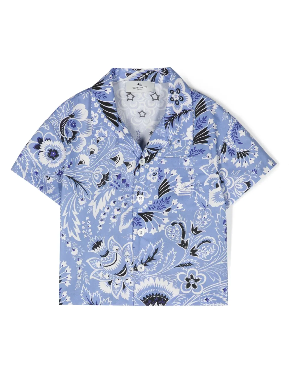 

Рубашка с цветочным принтом ETRO KIDS, синий