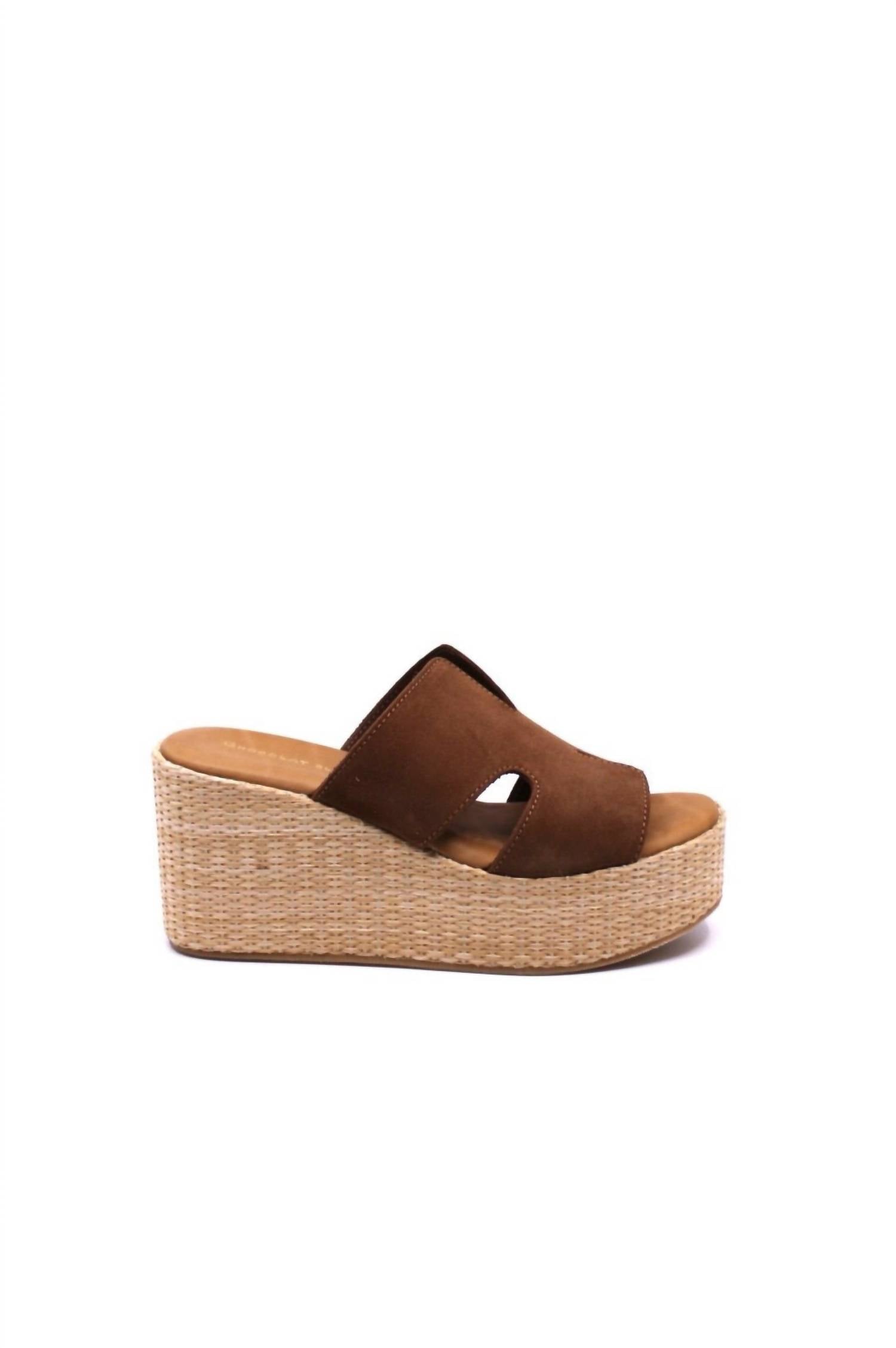 Женские сандалии Jamie из рафии в цвете корицы CHOCOLAT BLU, Cinnamon Suede — фото 2