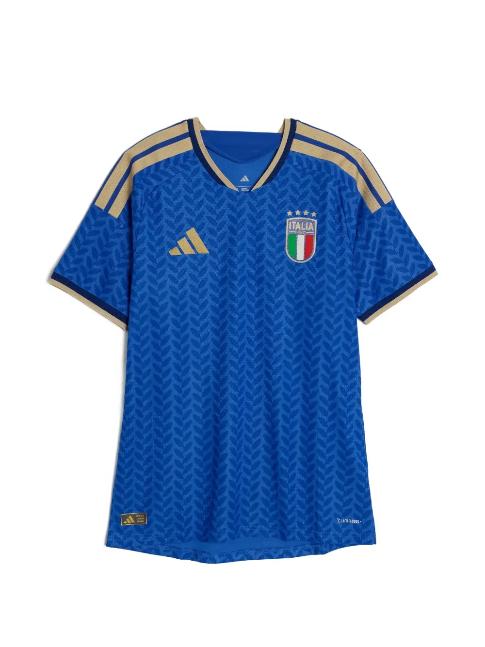 Футболка Figc с V-образным вырезом и графическим принтом Adidas, синий
