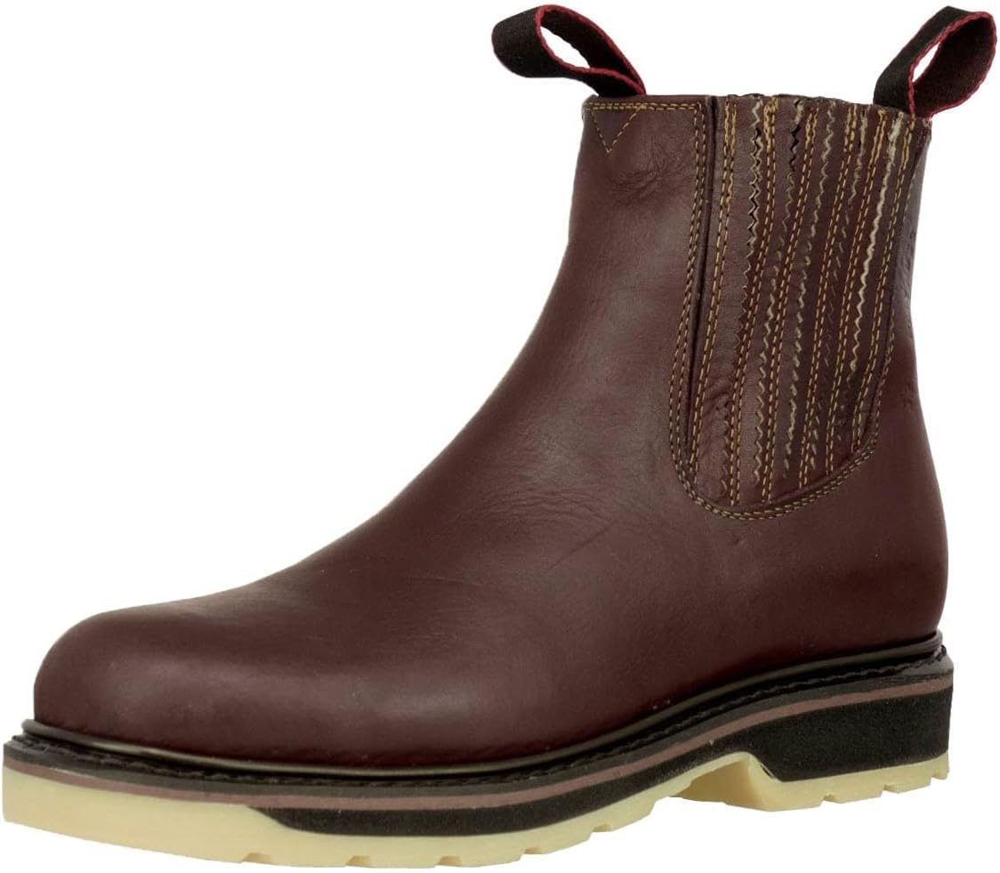 

Мужские ботинки El Presidente из бордовой кожи с мягким носком, амортизирующей подошвой и противоскользящей поверхностью