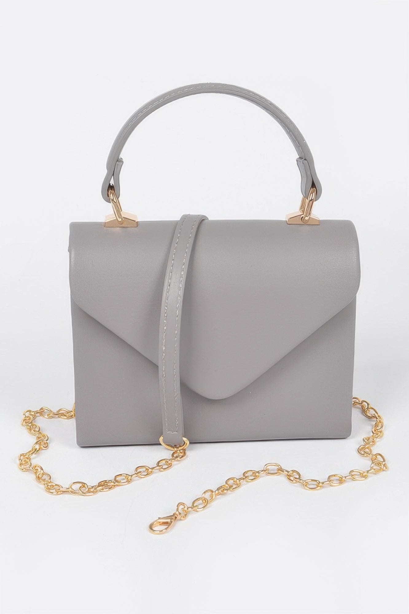 

Искусственная кожа Клатч с простой ручкой FASHNZFAB, серый