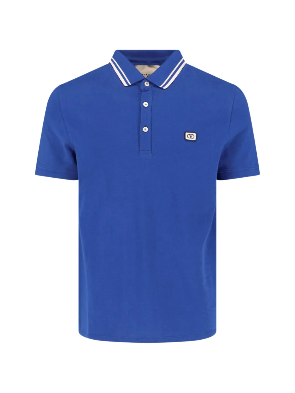 

Поло с полосатым воротником Valentino Garavani, синий