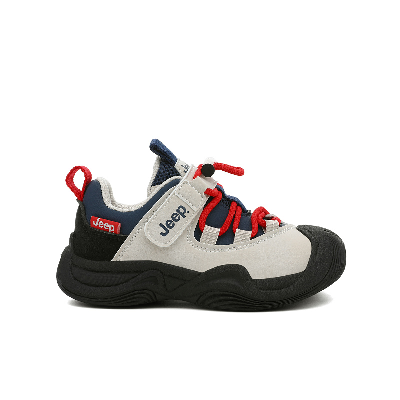 Jeep Беговые кроссовки Casual низкие для детей, серо-сине-красные, коллекция Running, с амортизацией, износостойкие, дышащие — фото 4