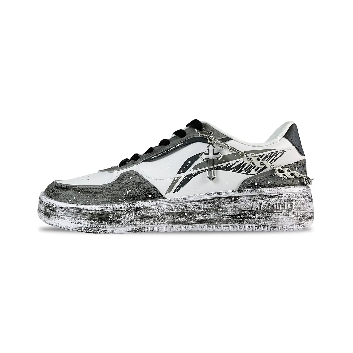 

Кроссовки LINING Duda Skateboarding Shoes Men Low-top White/gray, цвет Storm Gray