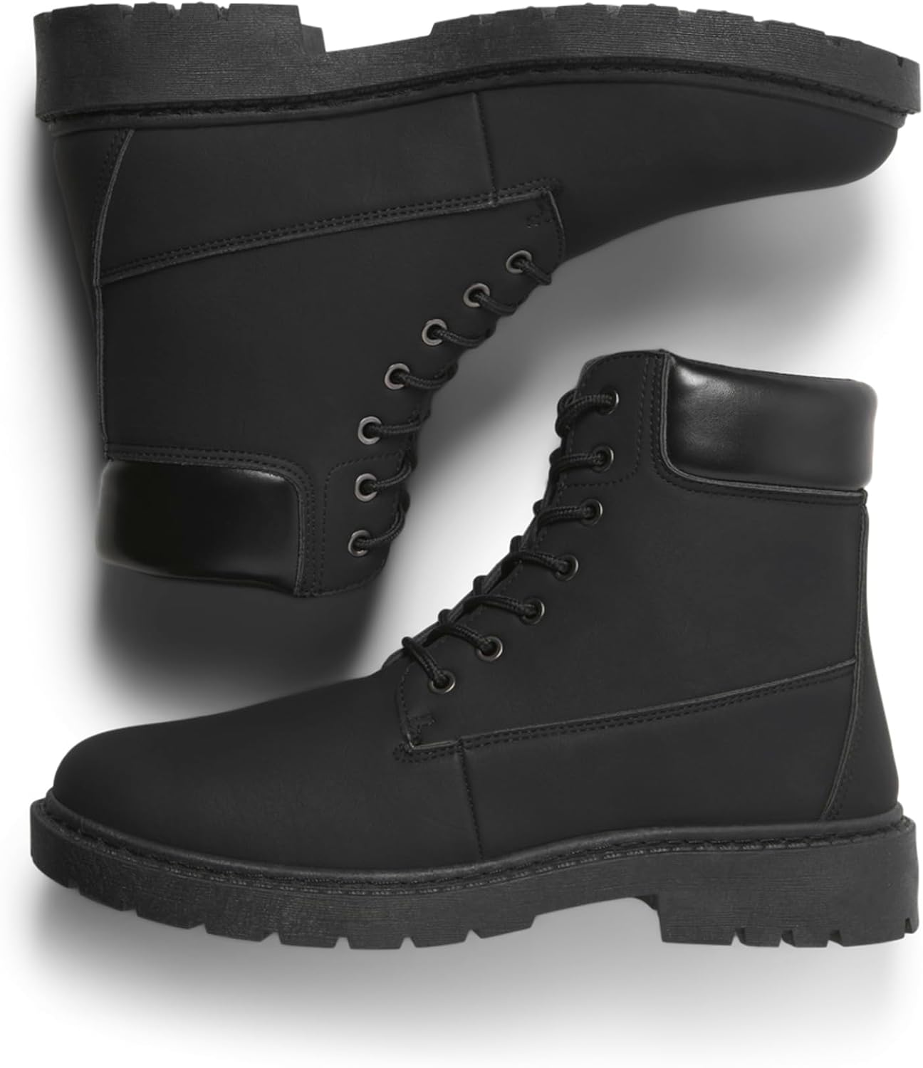 Мужские стильные повседневные ботинки JACK JONES Jfwainsworth из ПУ Jack & Jones, Charcoal — фото 3
