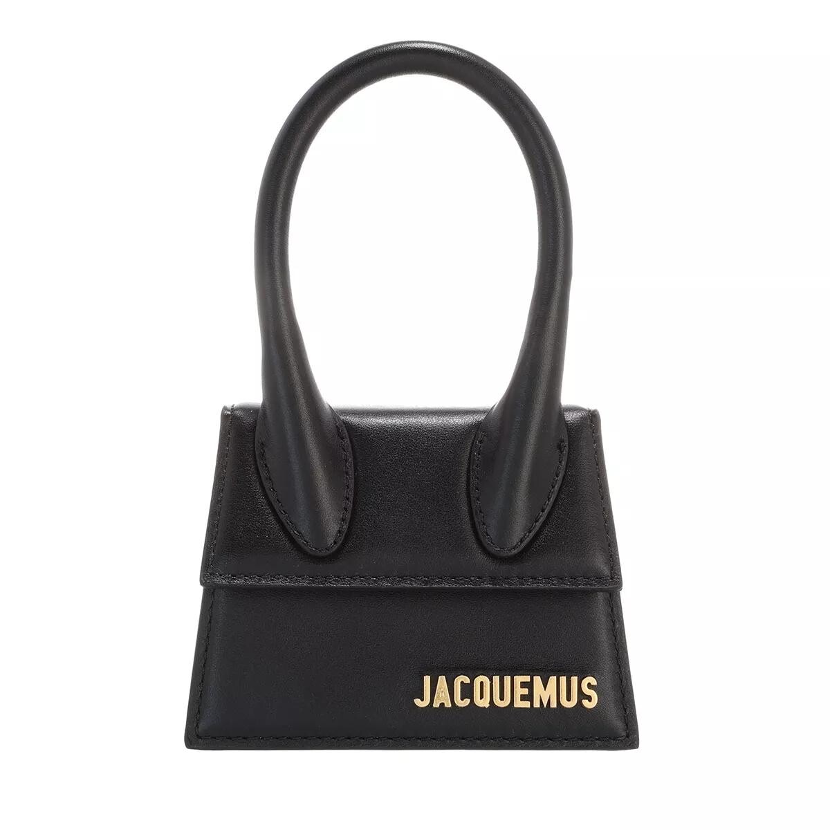 

Кожаная сумка le chiquito с верхней ручкой Jacquemus, черный