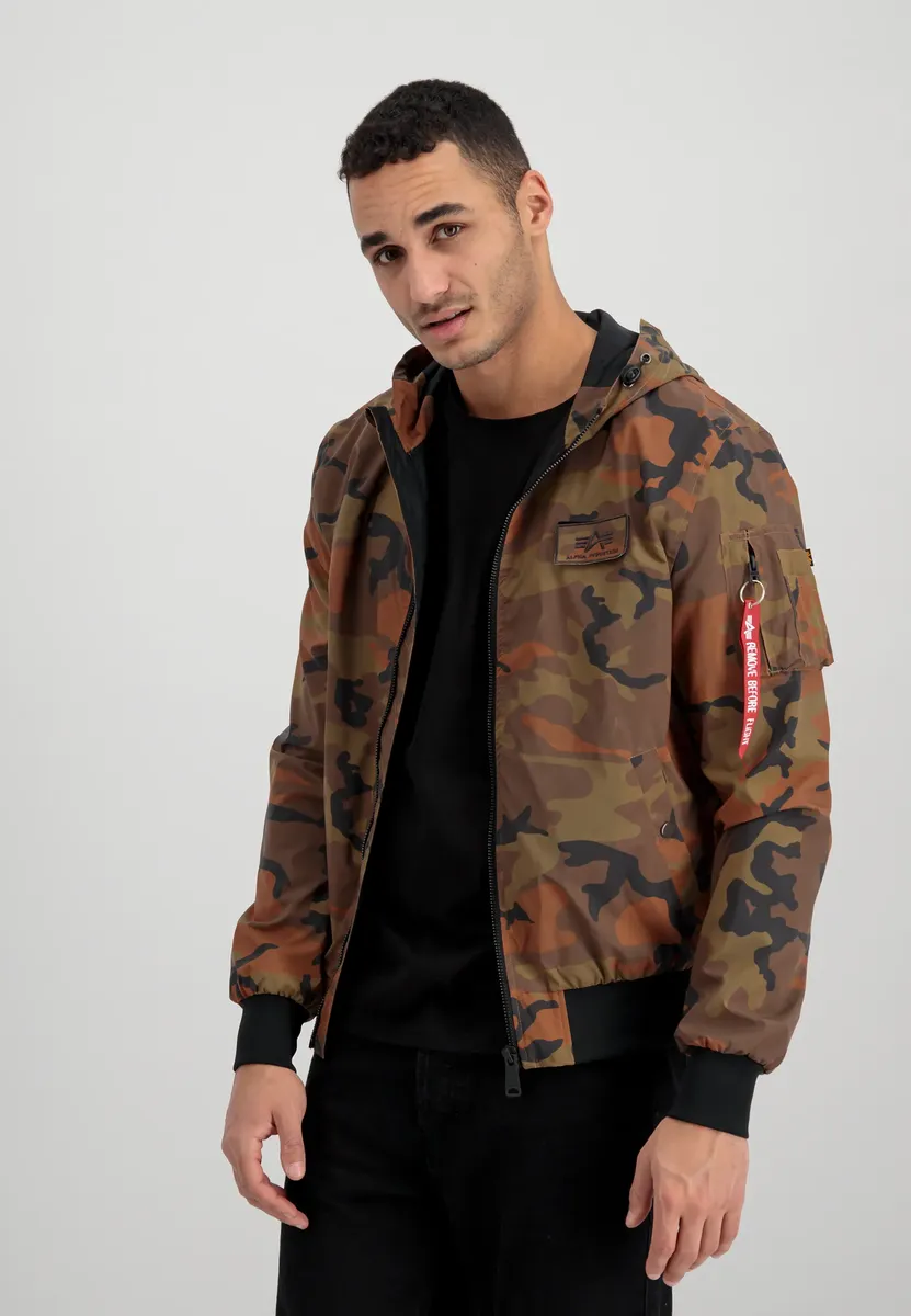 

Куртка-бомбер Alpha Industries " Alpha Industries Мужчины - Куртки-бомберы MA-1 LW Hooded Camo", цвет Orangecamo