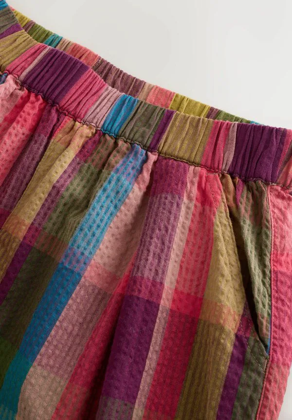 Брюки-Бочонки классического кроя без застежки Next, Multicoloured Check — фото 2
