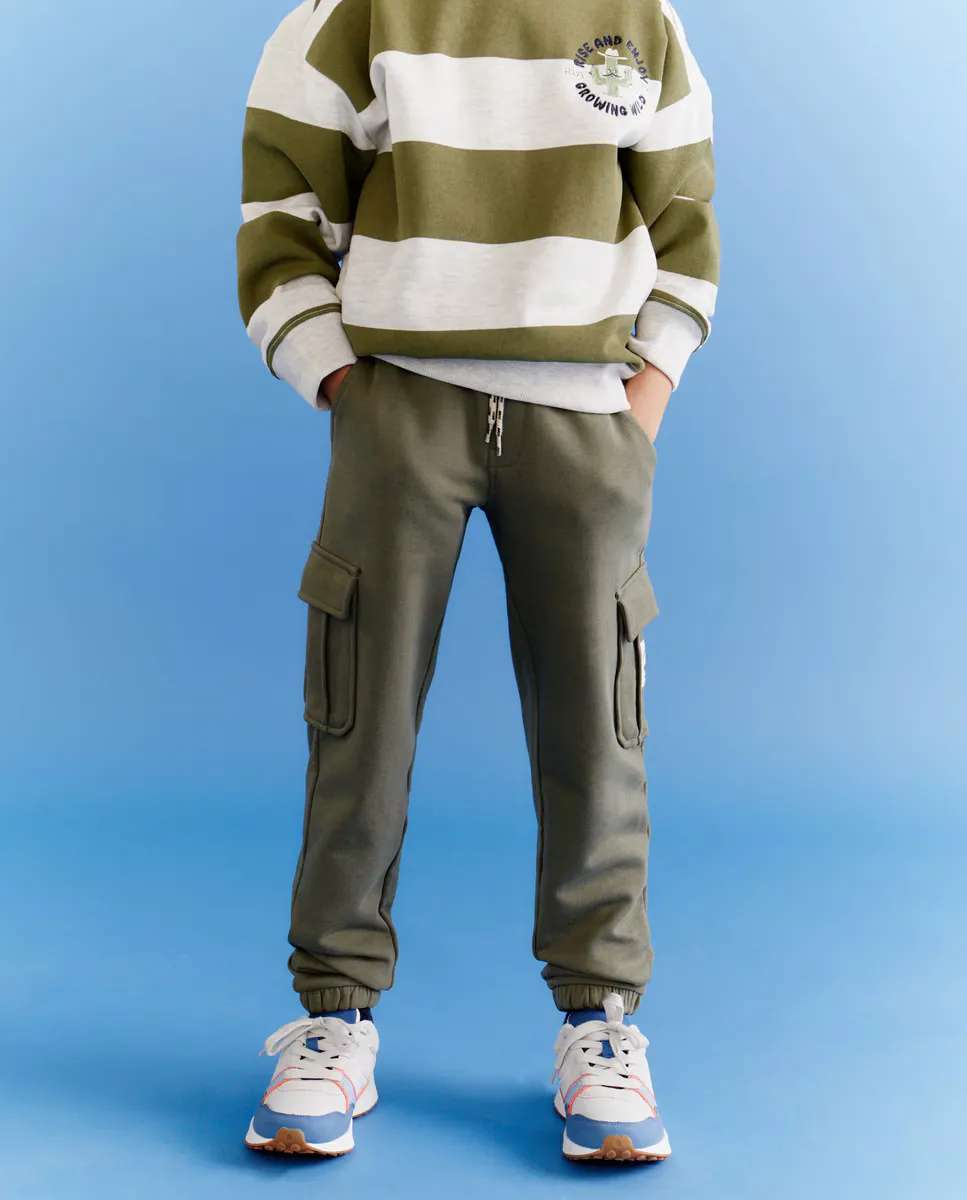 

Флисовые брюки для мальчиков Kids El Corte Inglés, цвет 520 Kaki