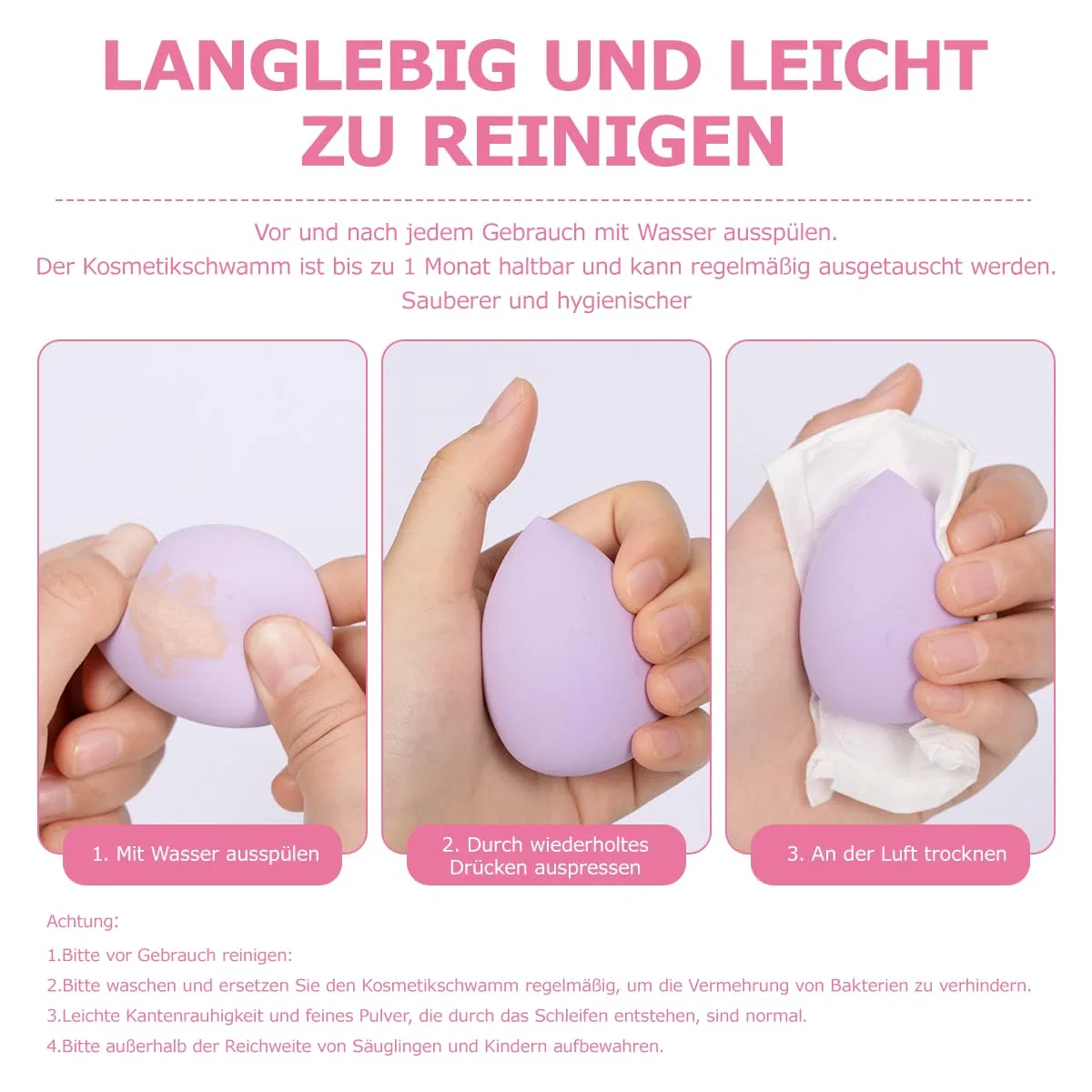 Набор из 8 спонжей для макияжа Beauty Mixer Carehabi, Multicoloured — фото 2