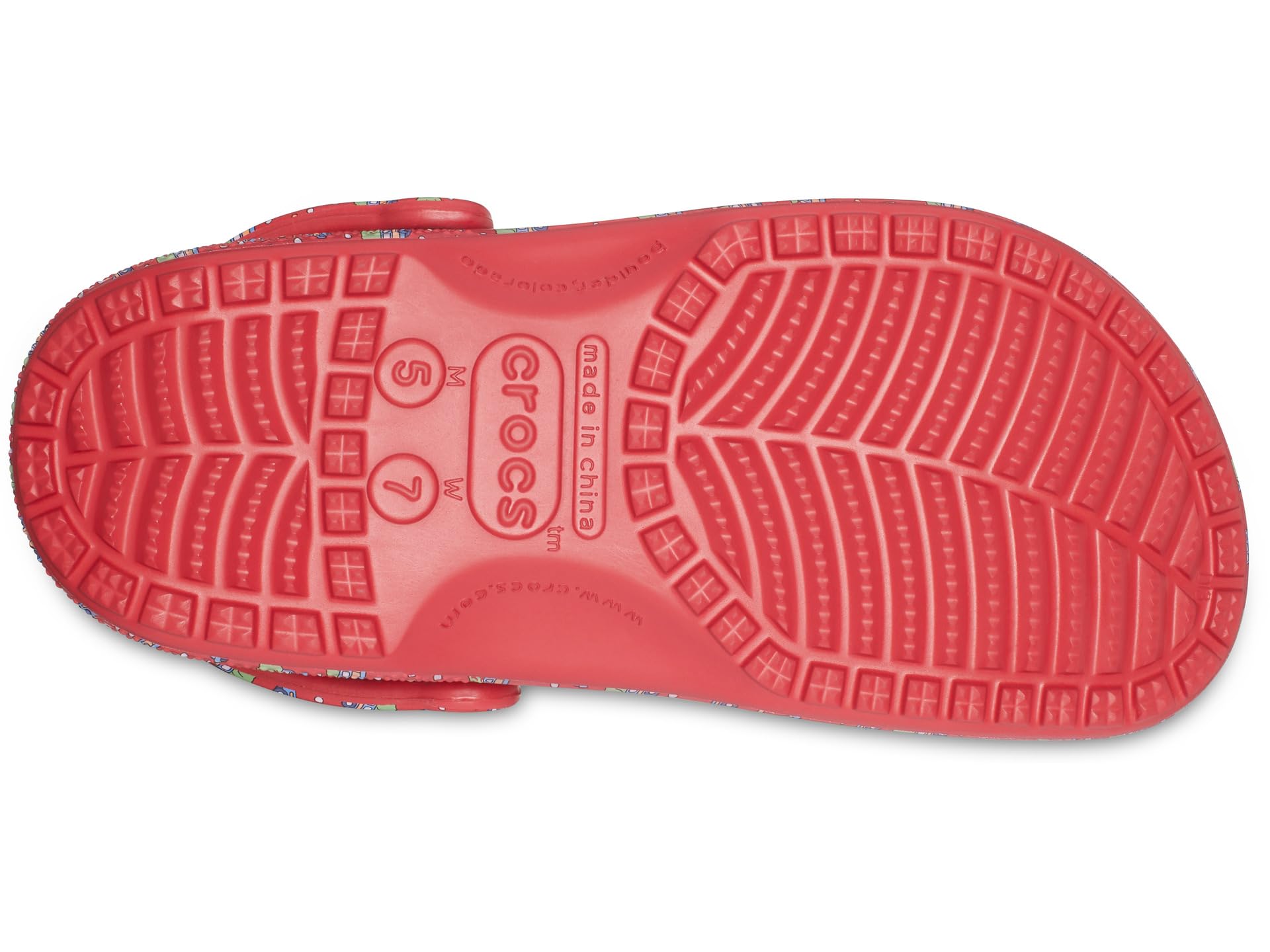 Сабо Crocs Classic Vineyard Vines Holiday Clog, White/Red — фото 3