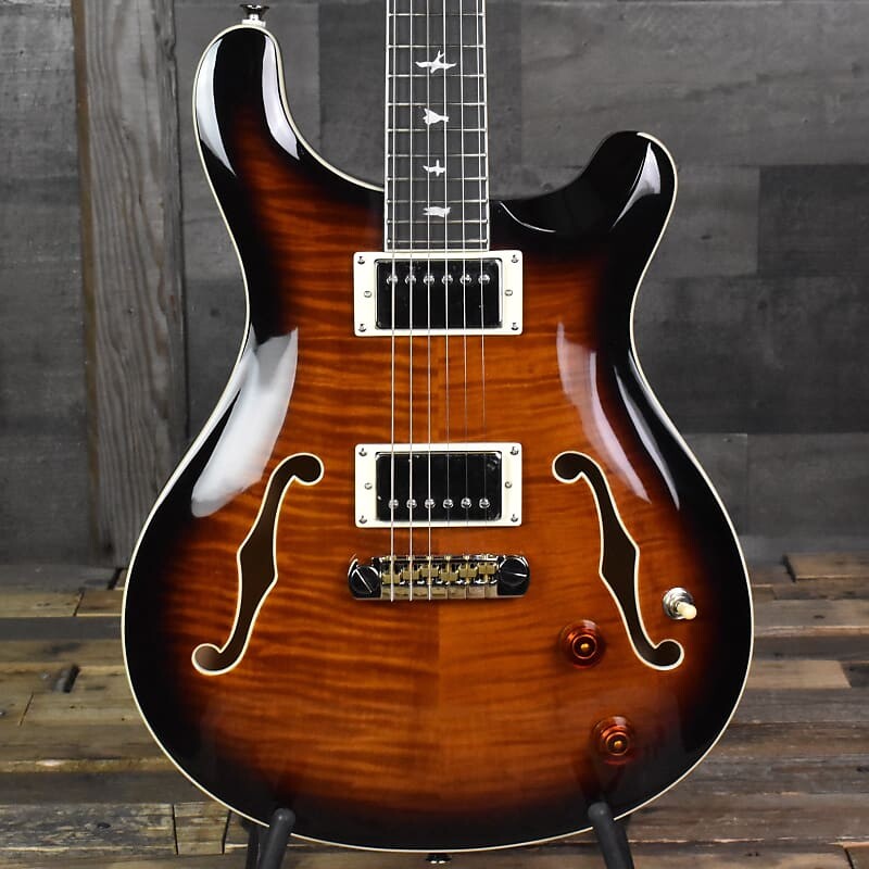 

Электрогитара Paul Reed Smith SE Hollowbody II - Black Gold Burst with Hard Shell Case SN:0489