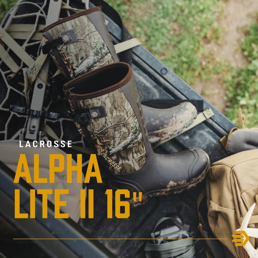 Мужские водонепроницаемые утепленные ботинки LaCrosse Alpha Lite II CW - прочная, легкая и комфортная обувь для активного отдыха, Mossy Oak Country Roots — фото 2