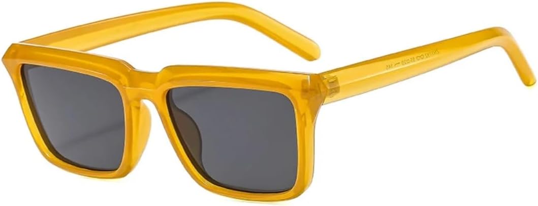 

Панк-классические квадратные солнцезащитные очки для женщин, ретро, ​​для мужчин, для активного отдыха, рыбалки, вождения, защита от УФ-излучения UV400 TVTBBVV, Yellow Gray