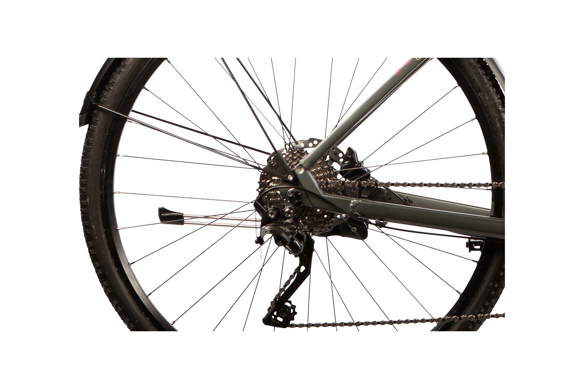 Кроссовый велосипед Carver Cinos Street 140 30s - 28 дюймов - Damen Sport - 2024, цвет Grau|anthracite silver neonpink — фото 3