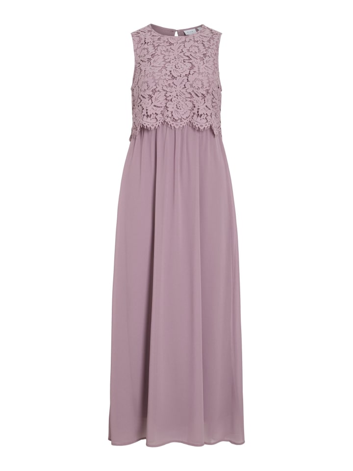 

Vila Длинное платье цвета «грибок»