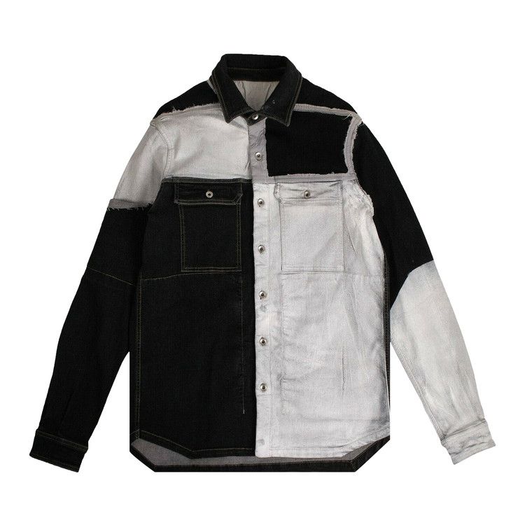 

Куртка Rick Owens Contrast Panel Denim Jacket, Black/White