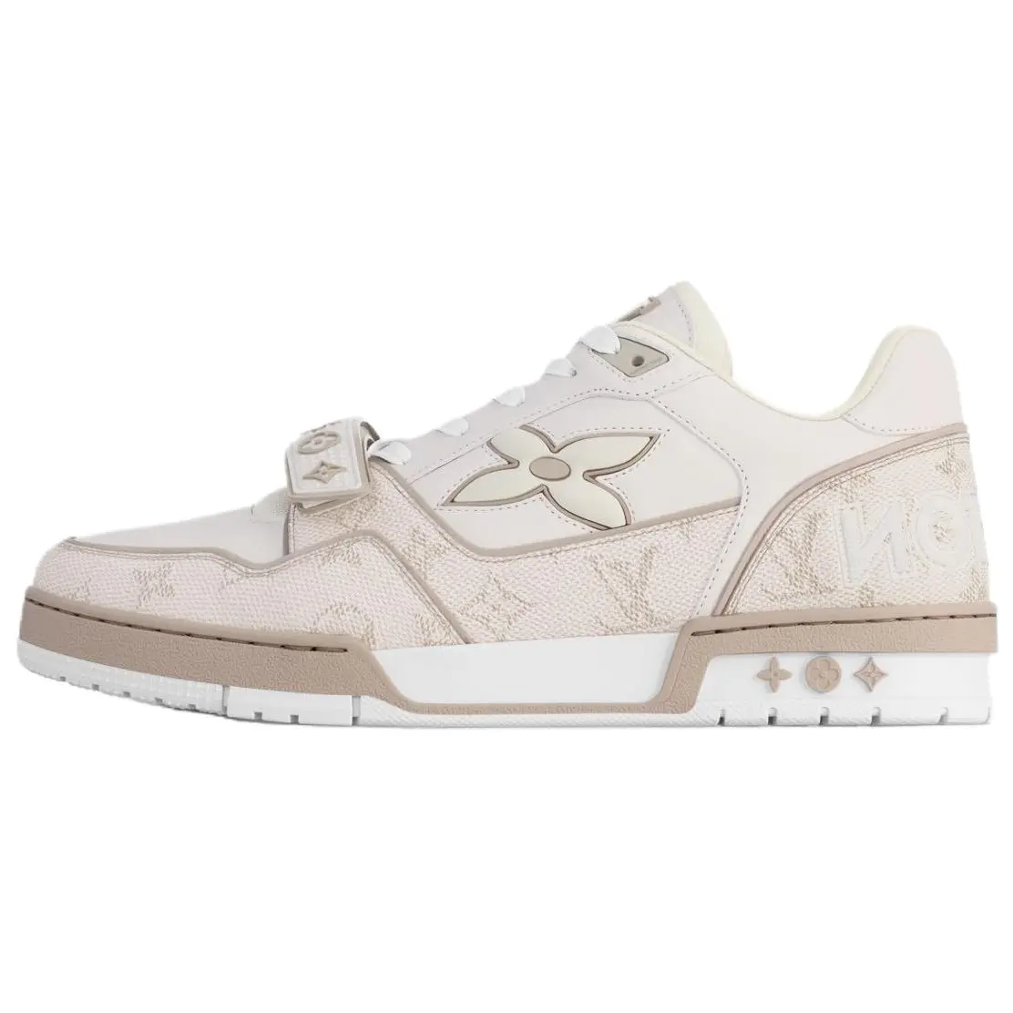 Низкие кроссовки для скейтбординга Trainer Unisex Ecru LOUIS VUITTON, White