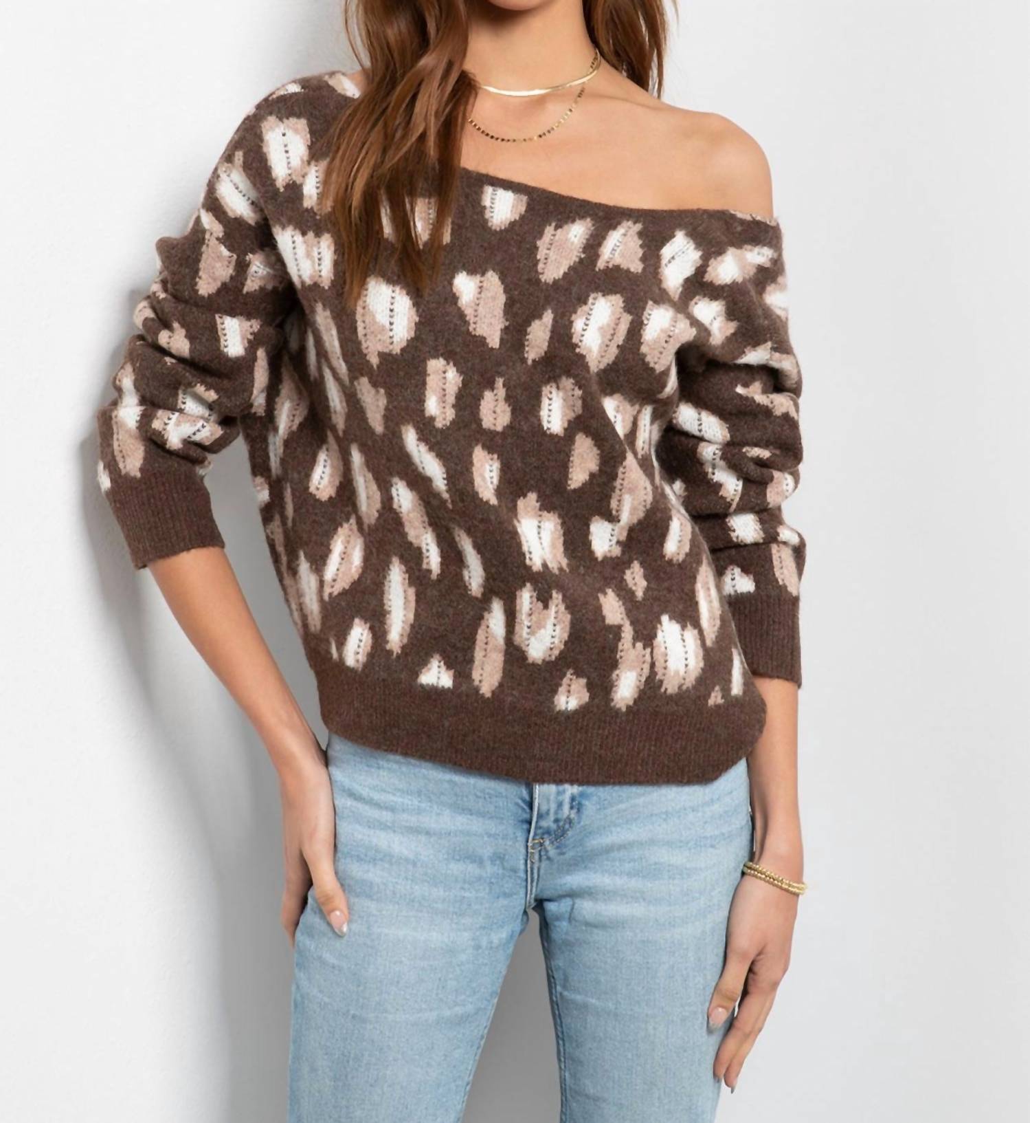 

Свитер Leigh в цвете "Падающий снег" Tart Collections, Falling Snow