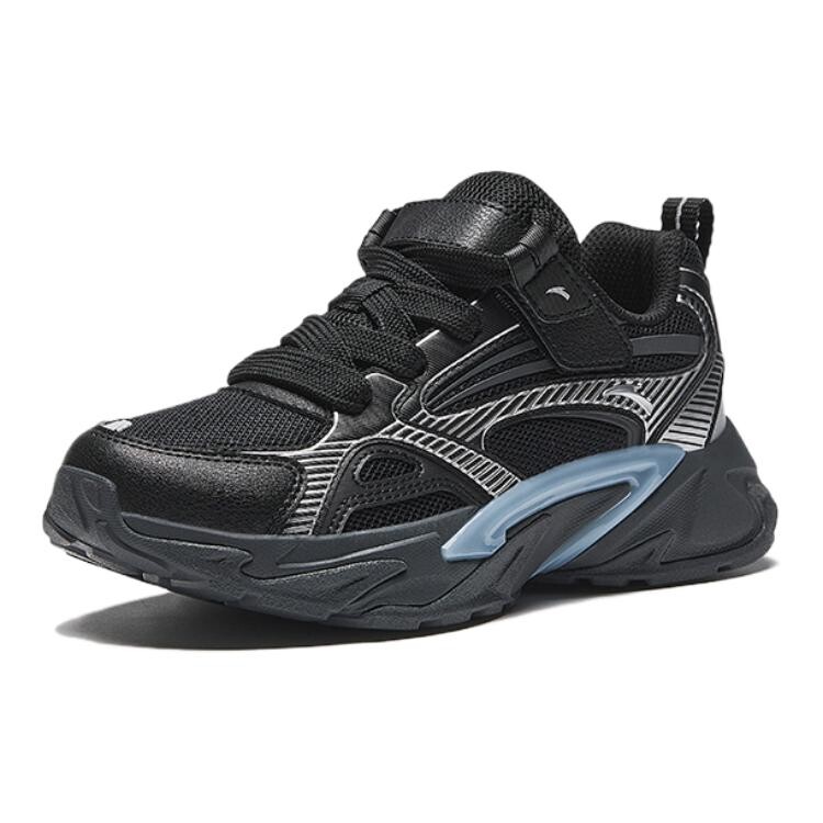 Кроссовки Anta kids Kids Lifestyle Shoes GS Low-top Black/Silver, черный/серебряный — фото 2