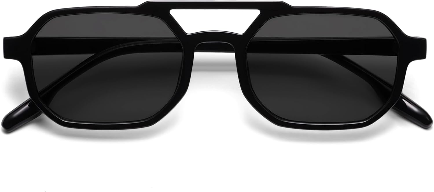 

Солнцезащитные очки-авиаторы SOJOS в стиле ретро, ​​прямоугольные, для женщин и мужчин, модные, классические, в квадратной оправе, 90-е годы, модель SJ2627, Black/Grey