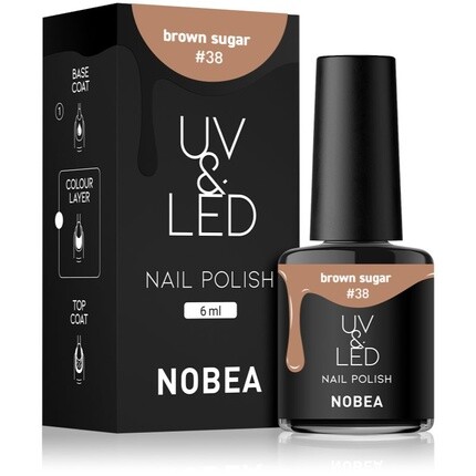 

Nobea Лак для ногтей Uv & Led - Brown Sugar #38, гель, 6 мл
