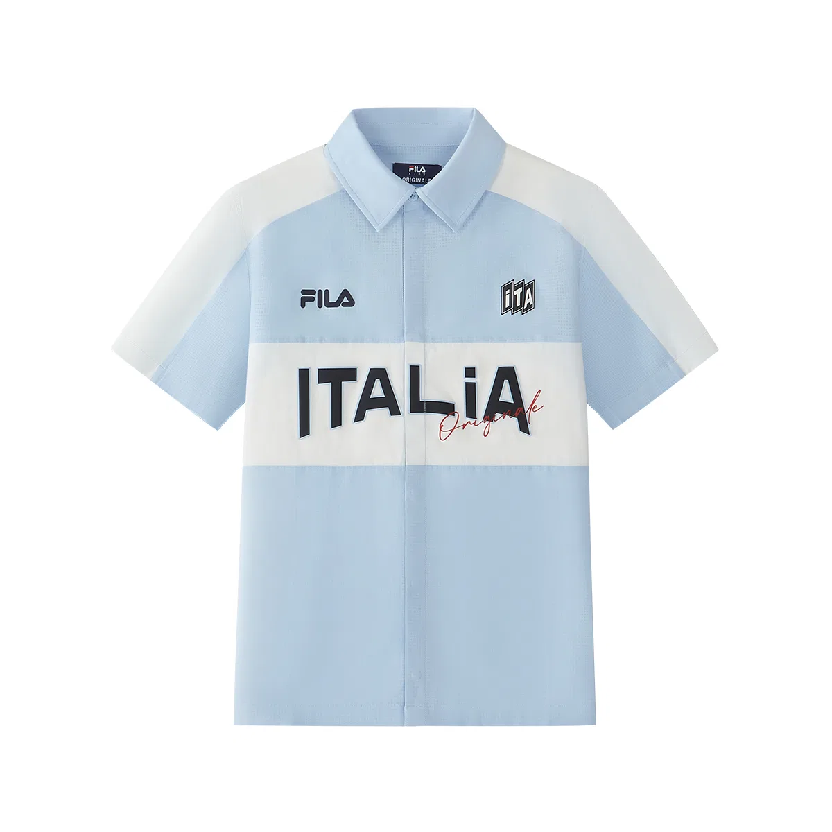 Детская рубашка FILA KIDS Casual Shirts Lapel Tide Blue