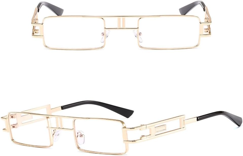 

Солнцезащитные очки в стиле ретро-панк прямоугольной формы для женщин, модные, с ажурной металлической оправой, в стиле стимпанк, для мужчин, зеркальные, с защитой от УФ-излучения UV400 TYUVIVO, Tyj178-9