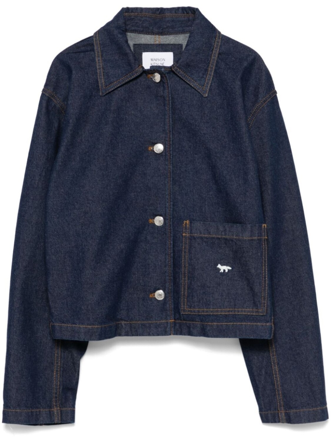 

Maison Kitsuné укороченная джинсовая куртка, синий