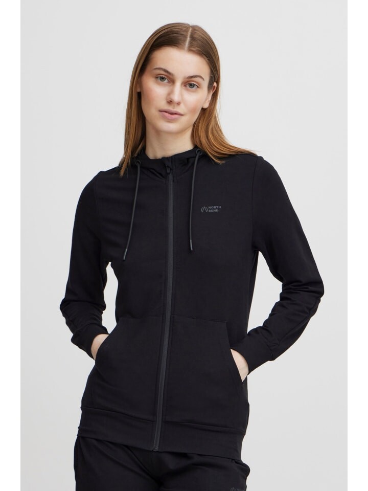 

Толстовка North Bend Sweatjacke NBBrenta W 191381MMM sportliche Kapuzenjacke mit Logoprint, черный