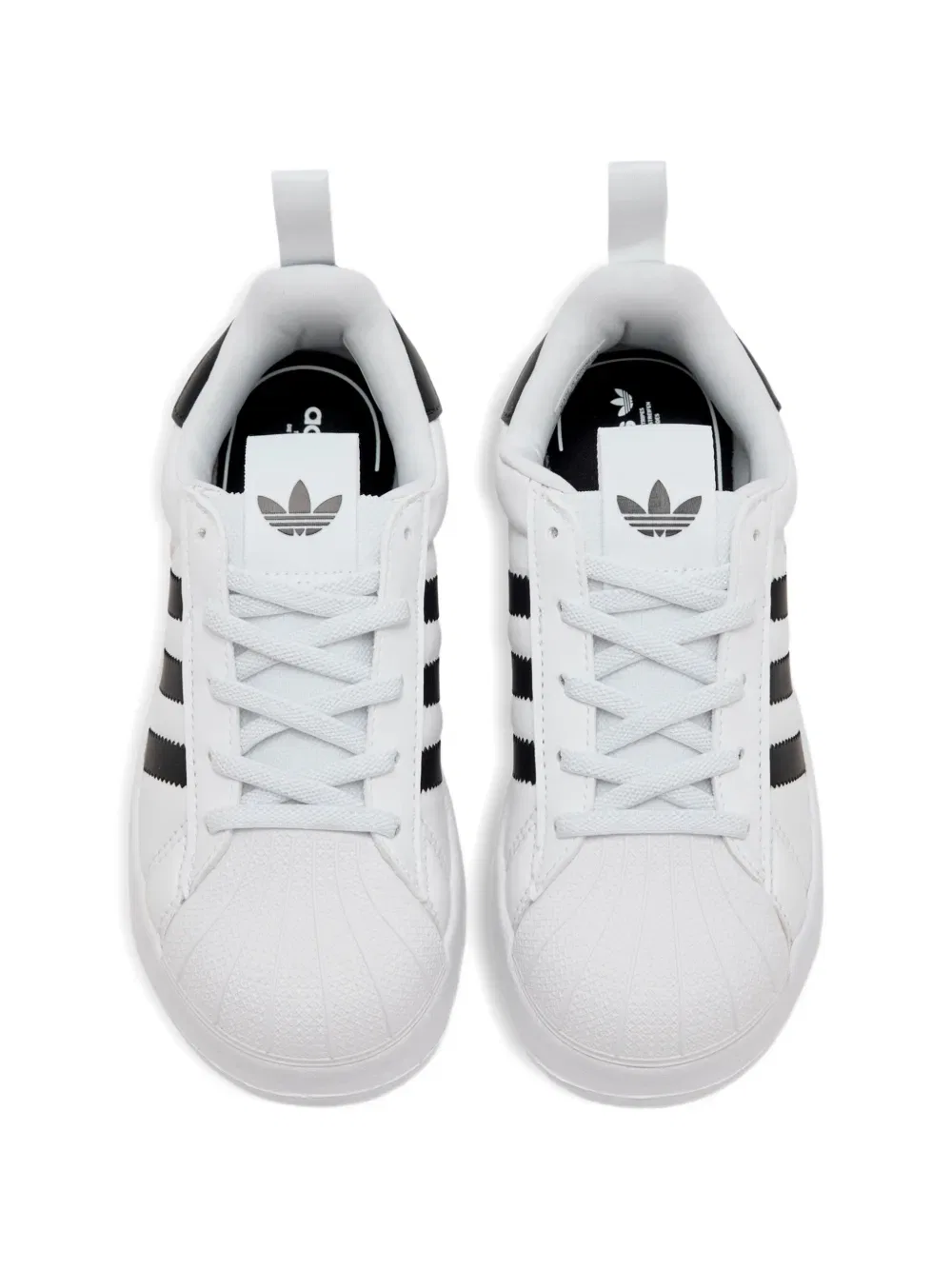 Кроссовки Adifom Superstar 360 в полоску на шнуровке Adidas Kids, белый — фото 4