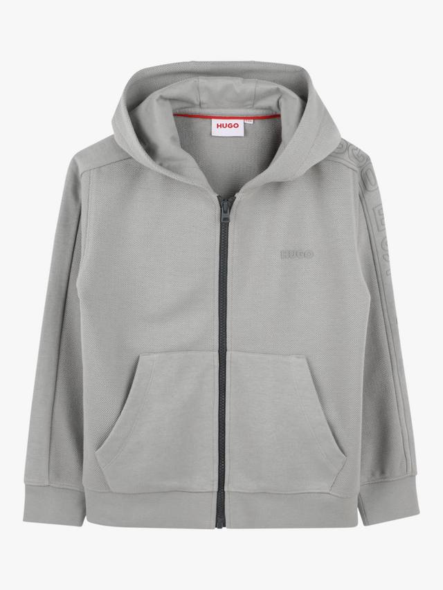 

Детская худи с молнией HUGO HUGO BOSS, Grey