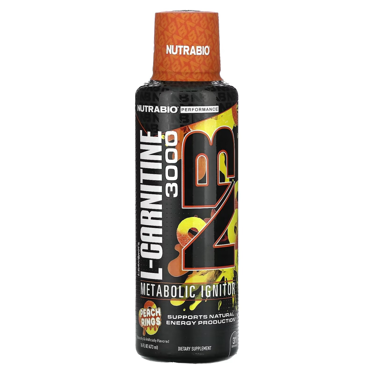 

NutraBio LeanShots L-Carnitine 3000 персиковые кольца, 16 жидких унций (473 мл)