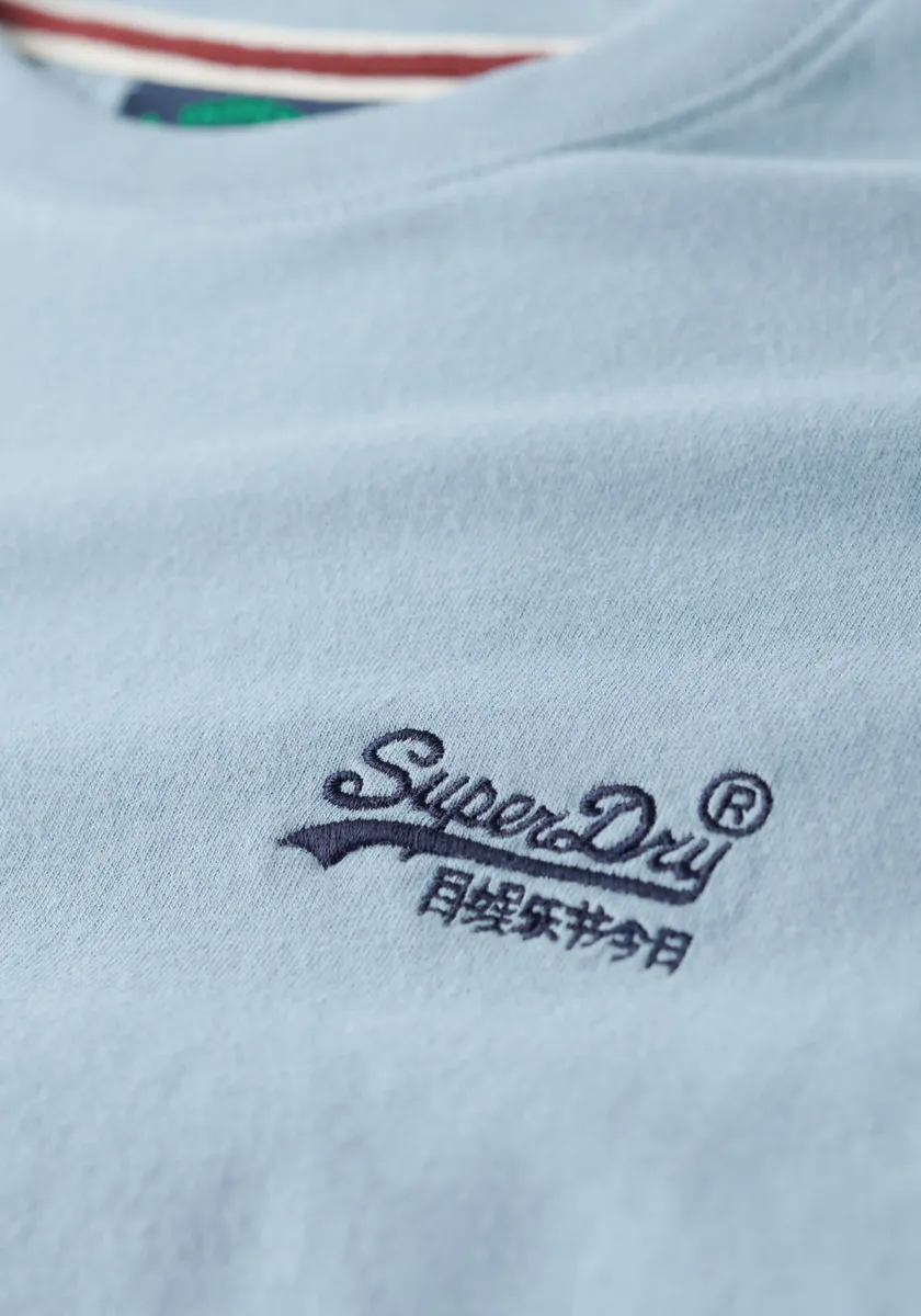 Рубашка с круглым вырезом Superdry "Футболка Essential Logo из органического хлопка", синий — фото 2